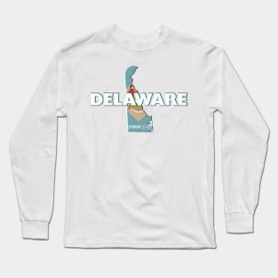 Delaware Colored State Long Sleeve T-Shirt